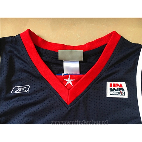 Camiseta USA 2004 Lebron James #9 Azul